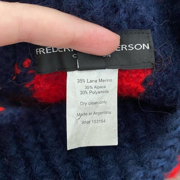 Frederick Anderson Striped Angora Hand Crochet Cowl Neck Maxi Dress Size S - Picture 7 of 7